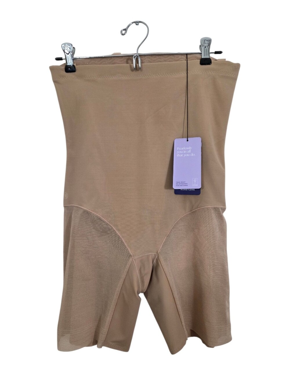 NWT Honeylove SuperPower Short Sand Beige Large High Compression Shapewear